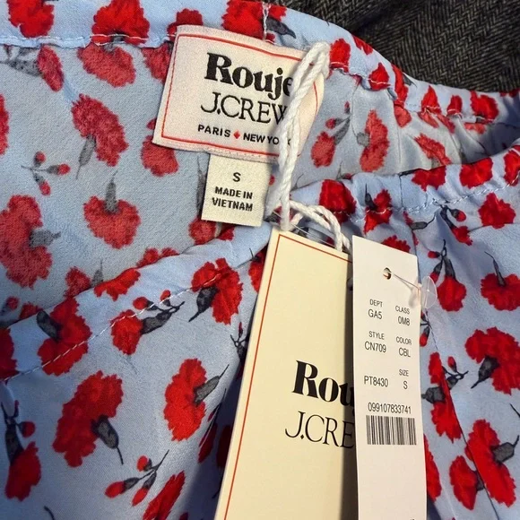 Jcrew X Route  poeme skirt in carnation print size small NWT - Picture 10 of 11